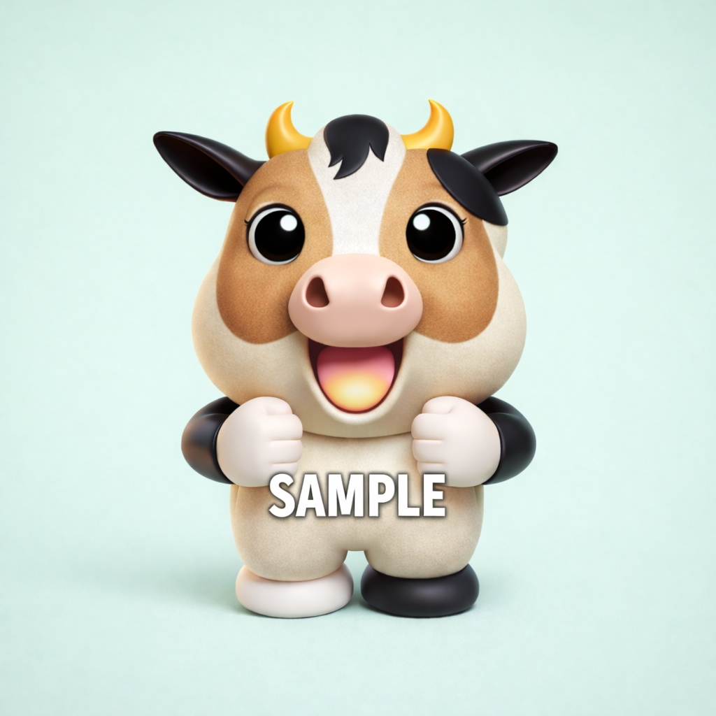 フジヤマ小僧アニマル　3Dアイコン完成品　ビーフホース