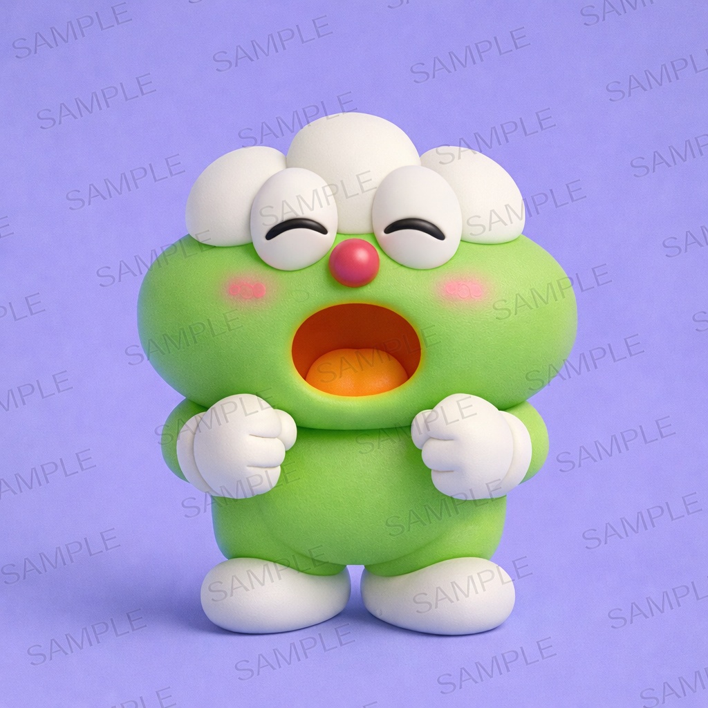 フジヤマ小僧　3Dアイコン完成品　金憎