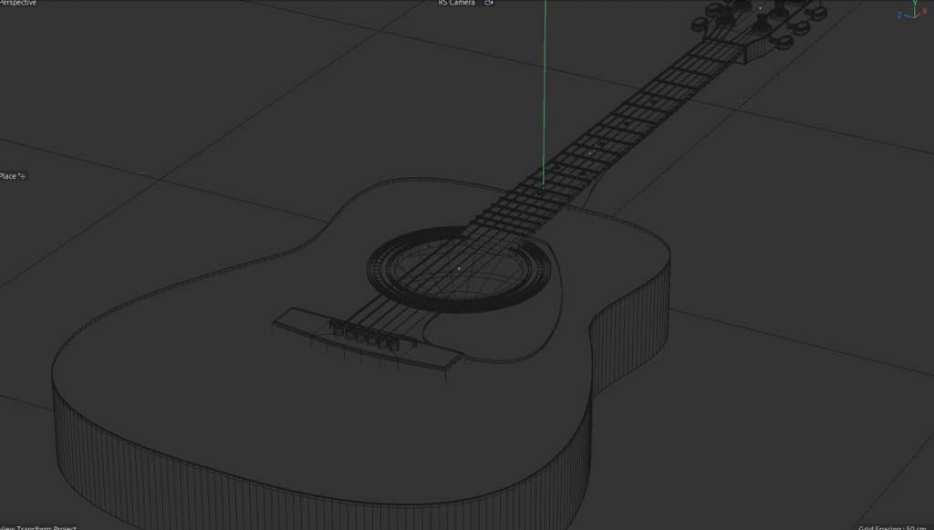 3Dモデル アコギ アコースティックギター 3Dmodel acoustic