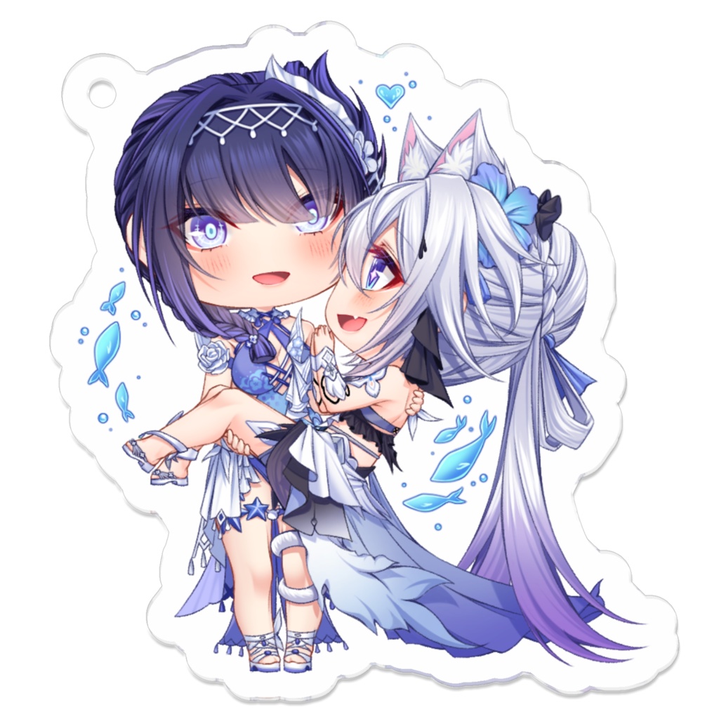 Kiana and Mei Acrylic Keychain (HoFi and HoO Summer outfit)