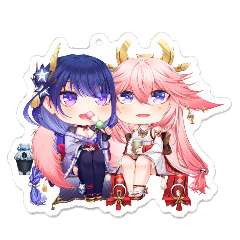 Ei and Miko Acrylic Keychain