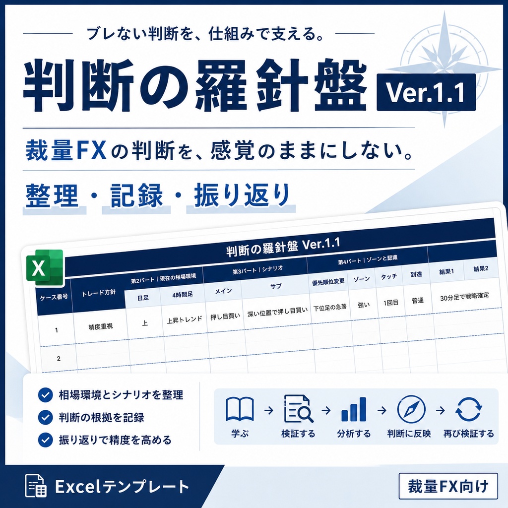 判断の羅針盤 Ver.1.1|裁量FXの判断を整理・記録・振り返るExcel