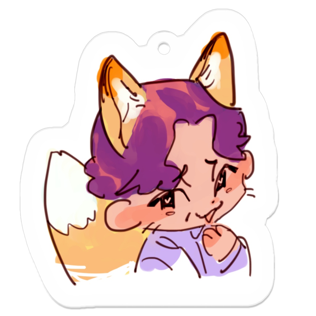 きつねのアクリルキーホルダー