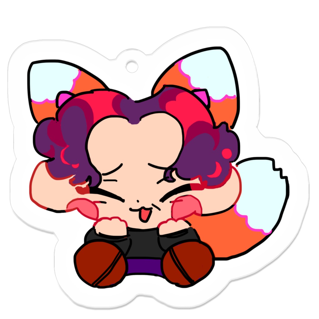 きつねのアクリルキーホルダー2