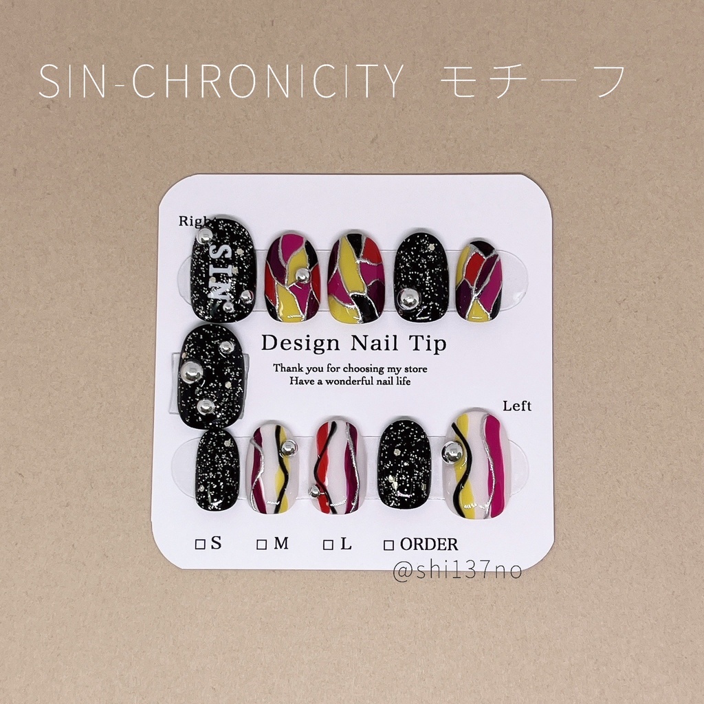 SIN-CHRONICITY（にじさんじ）モチーフネイルチップ
