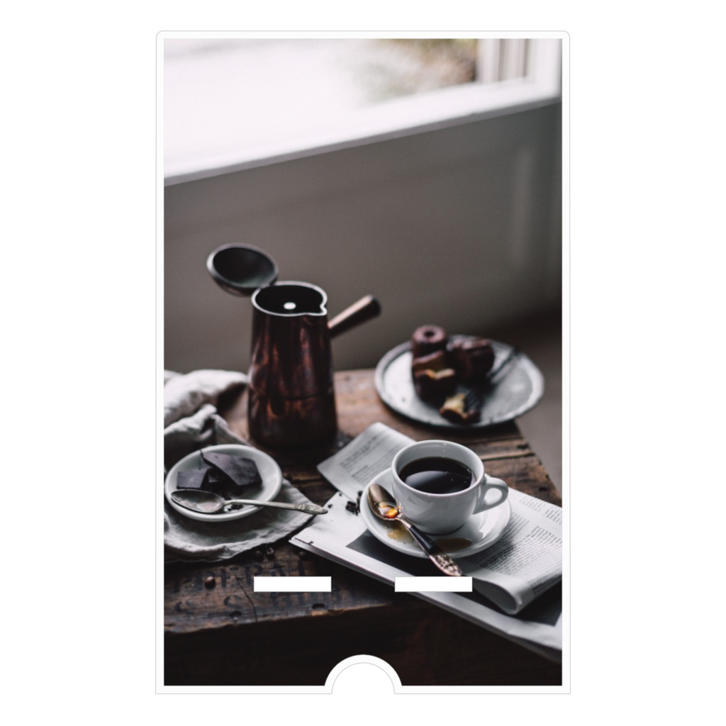 コーヒーチョコレート新聞 アクリルスマホスタンド