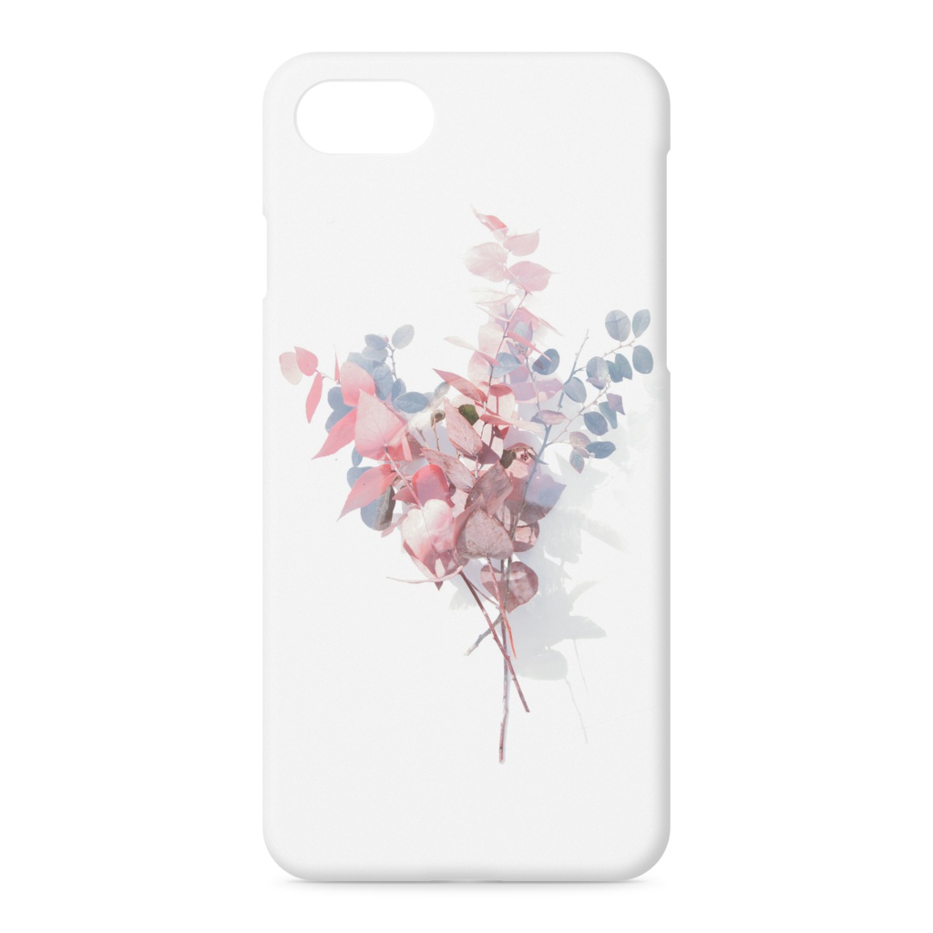 Pink leafs iPhoneケース - iPhone 8 / 7 - 正面印刷のみ