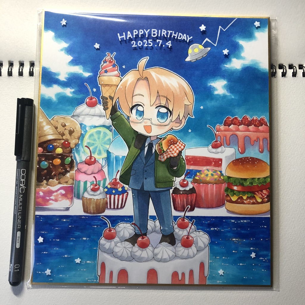 【中色紙】イラスト原画