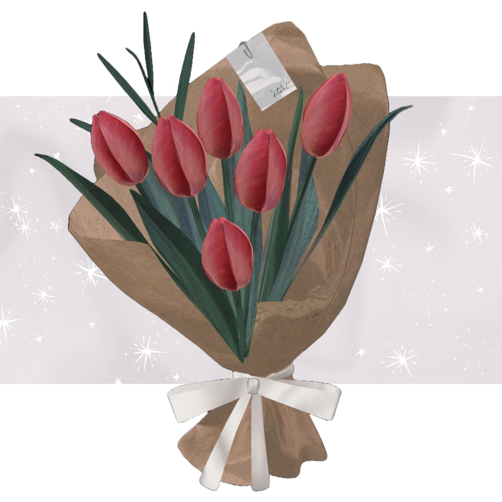 🌱FREE🌱 Tulip＆Poppy bouquet【VketWinter2023記念】