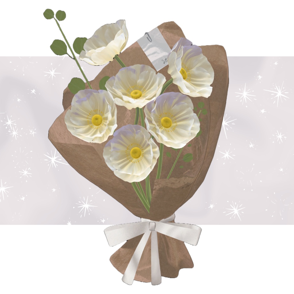 🌱FREE🌱 Tulip&Poppy bouquet【VketWinter2023記念】