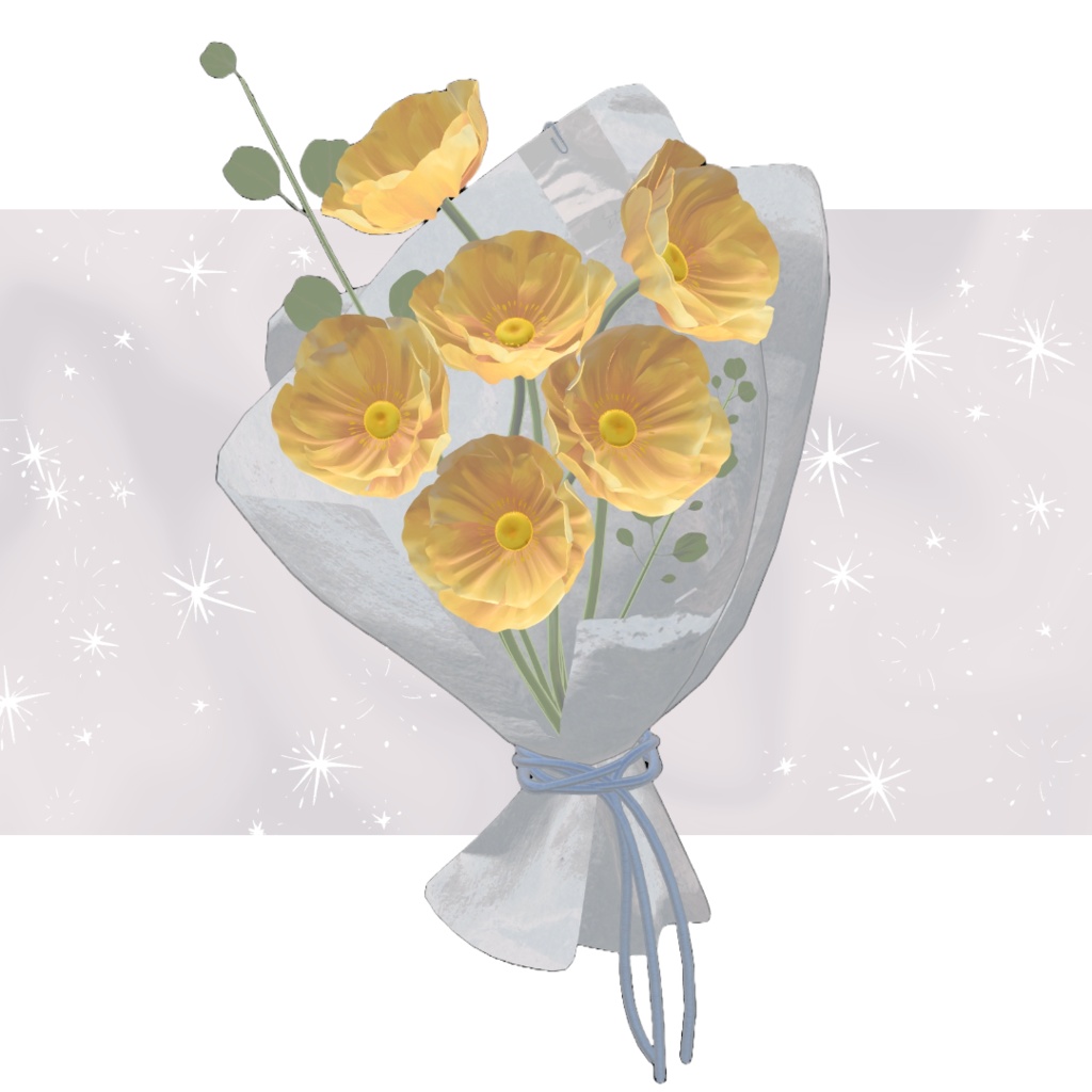 🌱FREE🌱 Tulip&Poppy bouquet【VketWinter2023記念】