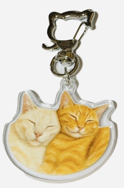ねこねこ　アクリルキーホルダー