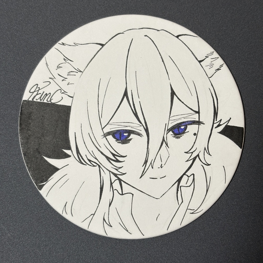 手書きコースター(プリンシドラ)
