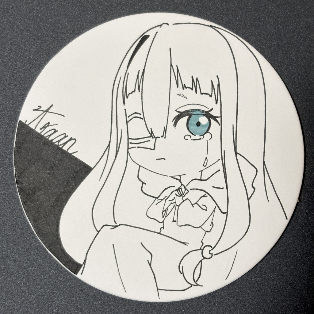 手書きコースター(L・トラーン)