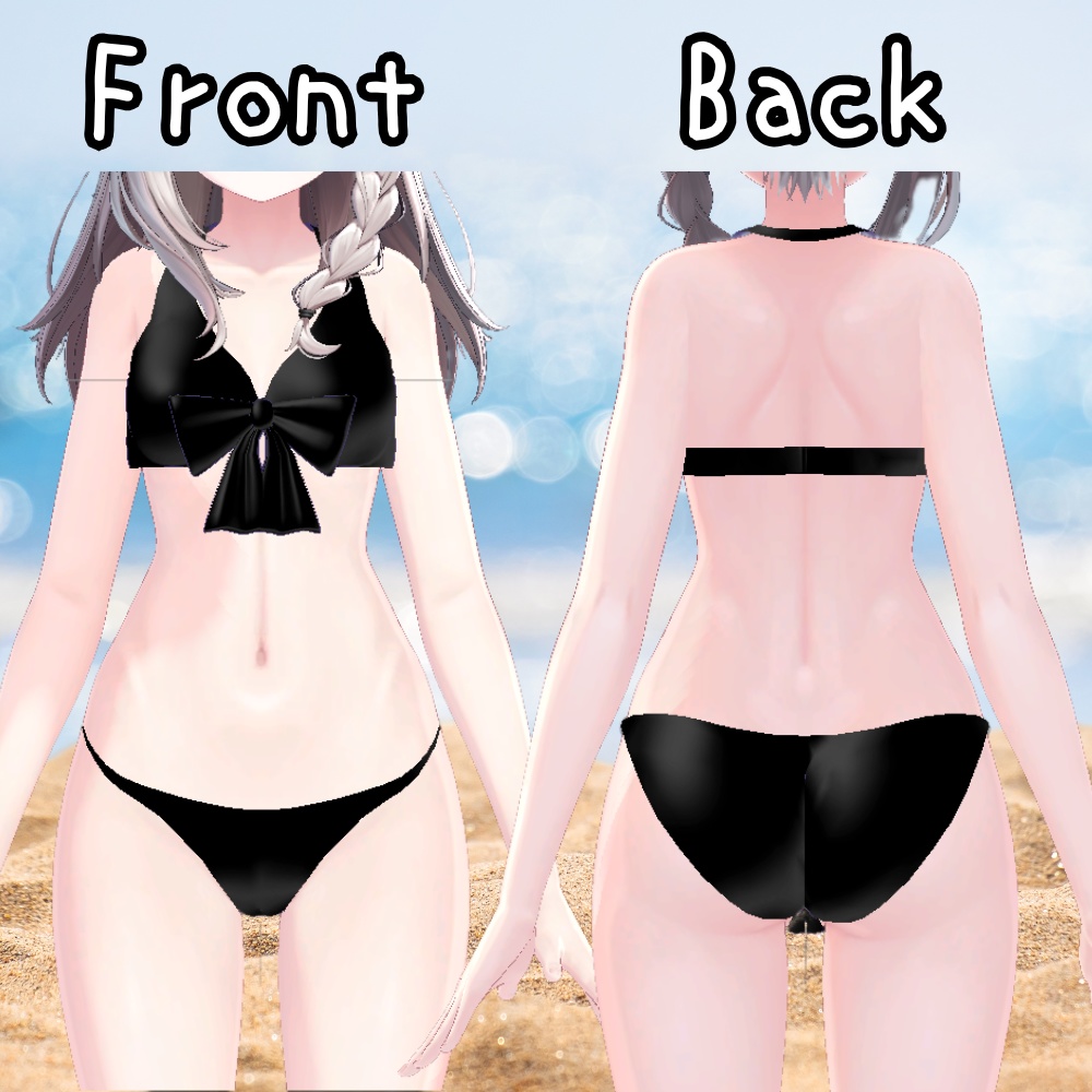 【しなの想定】リボンがついたシンプルビキニ