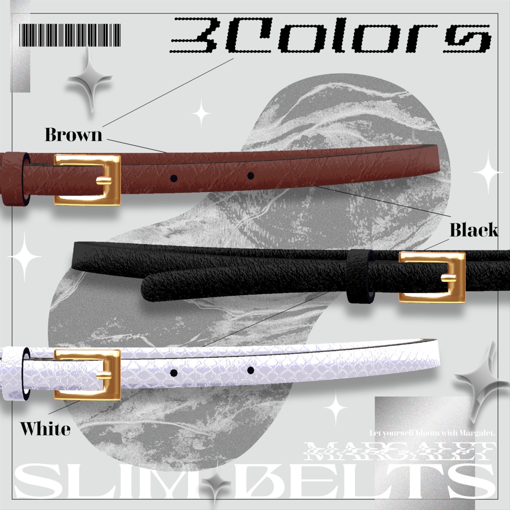 【VRChat用】スリムベルト Belt_slim