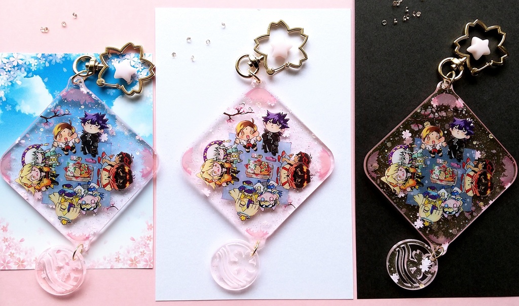 みんなでお花見!アクリルストラップ