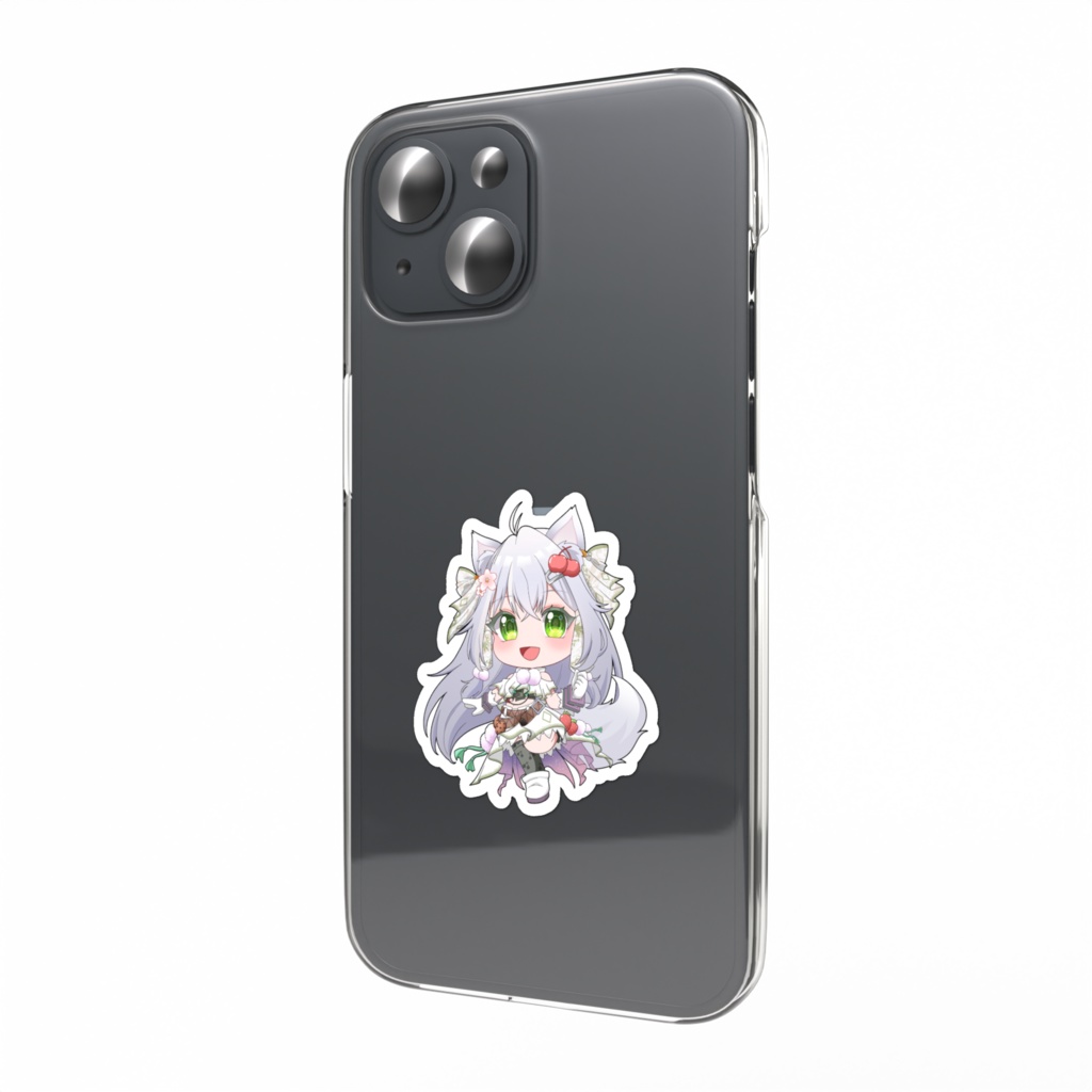 桜猫ねむスマホステッカーA