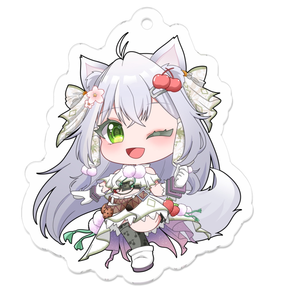 桜猫ねむアクリルキーホルダーA