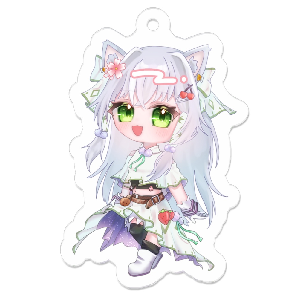 桜猫ねむアクリルキーホルダーB