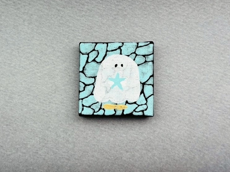 ワレワレハオバケチャンダ　薄水色星