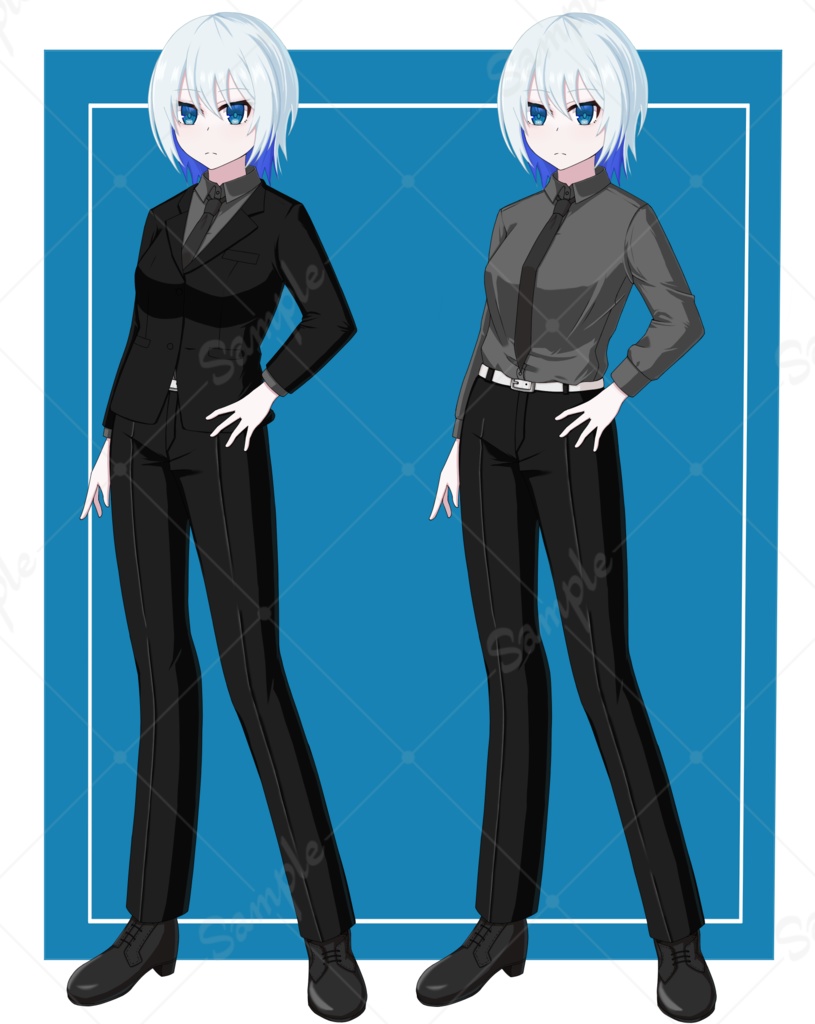 【無料配布あり】立ち絵素材3 スーツの女性