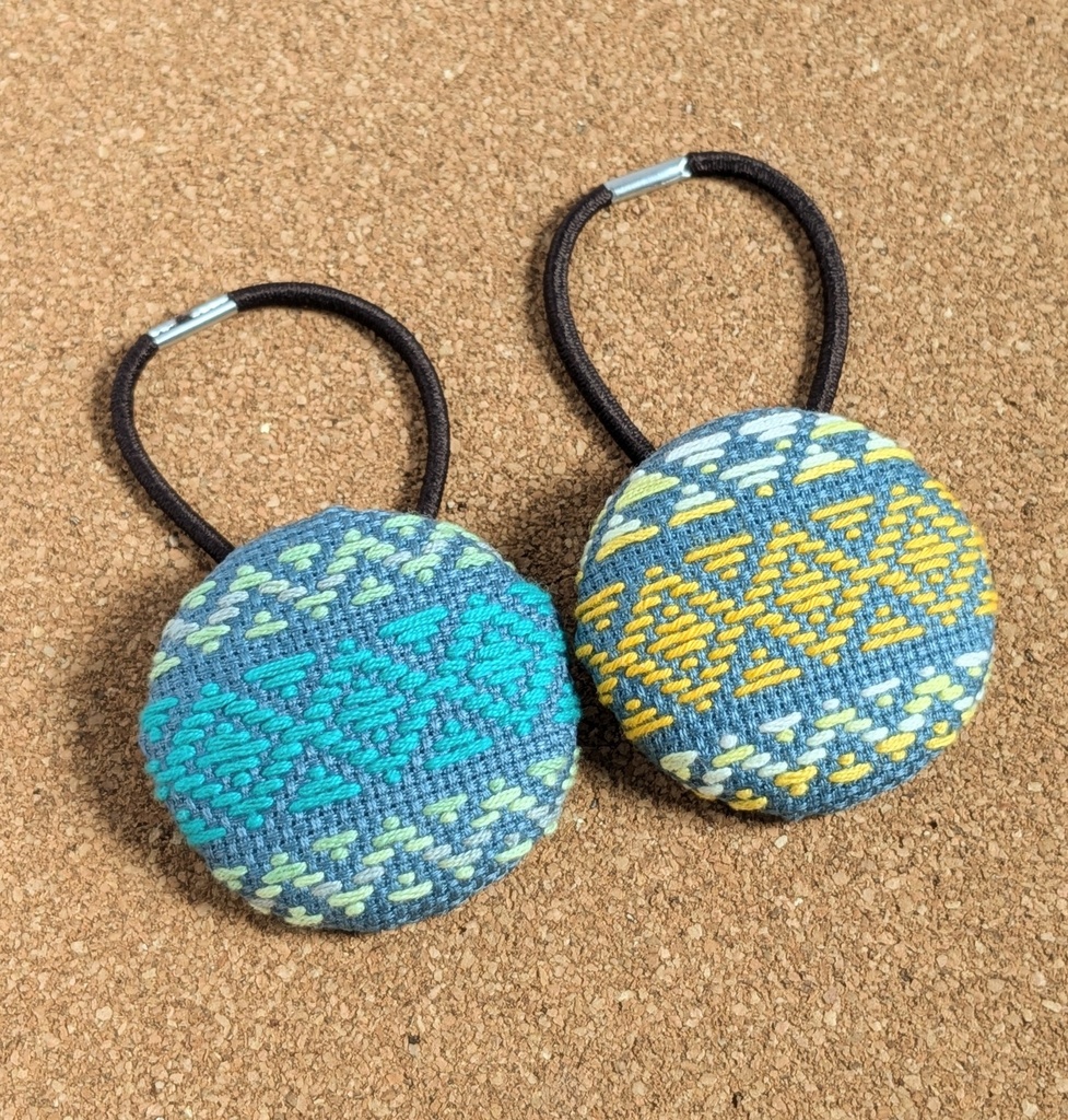 こぎん刺しヘアゴム