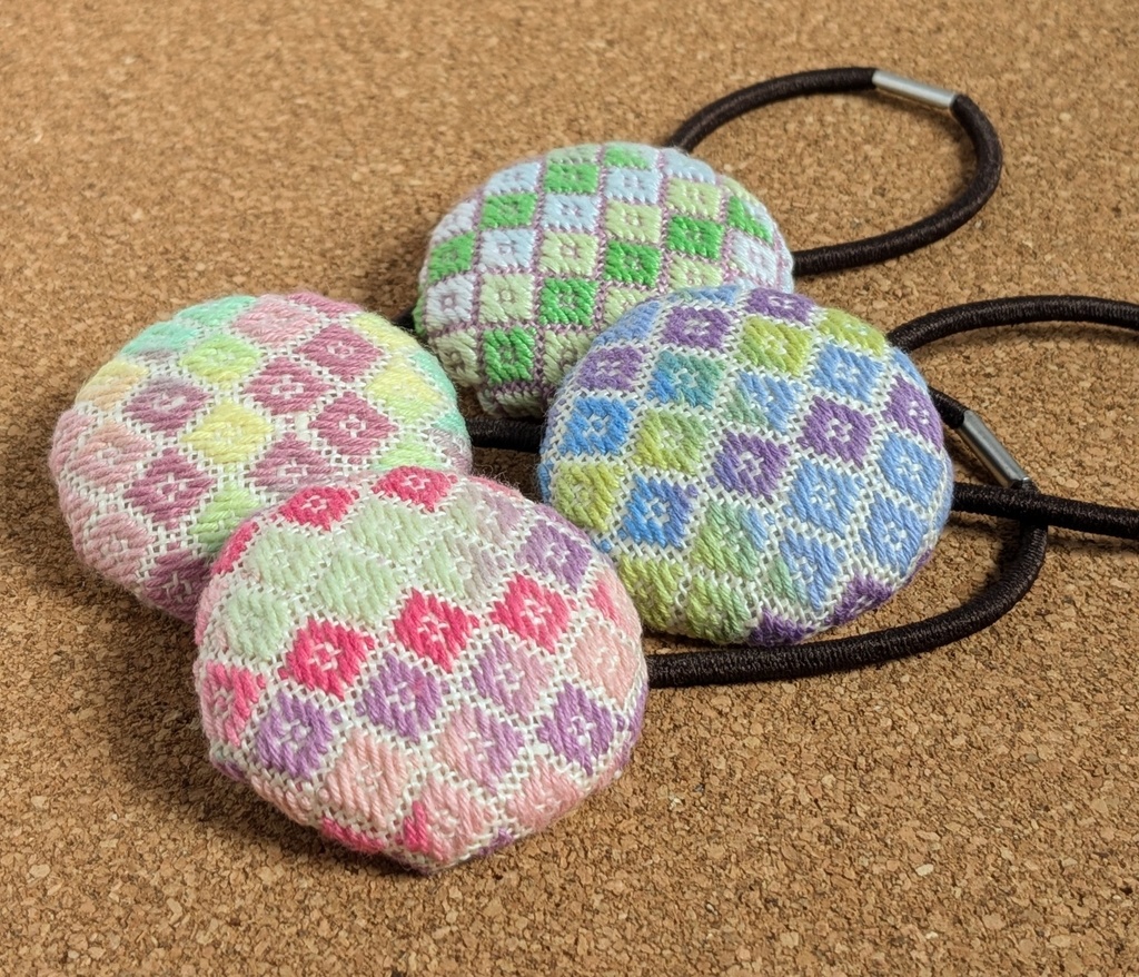 こぎん刺しヘアゴム