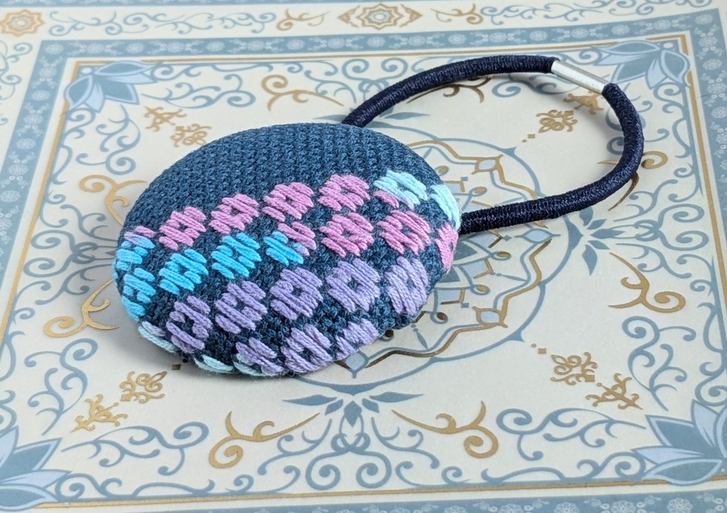 こぎん刺しヘアゴム