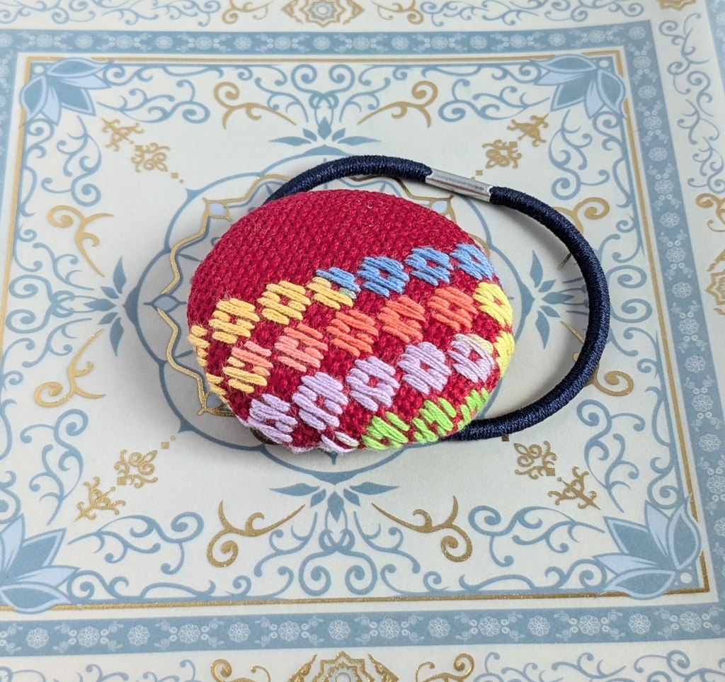 こぎん刺しヘアゴム