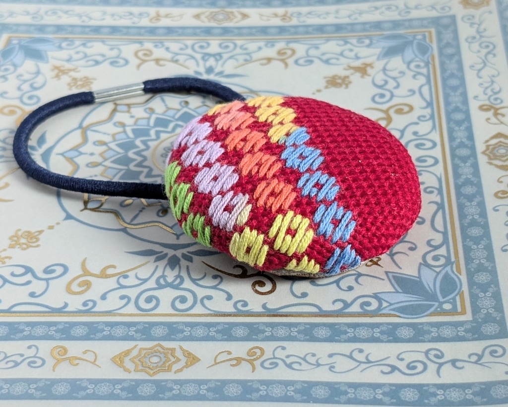 こぎん刺しヘアゴム