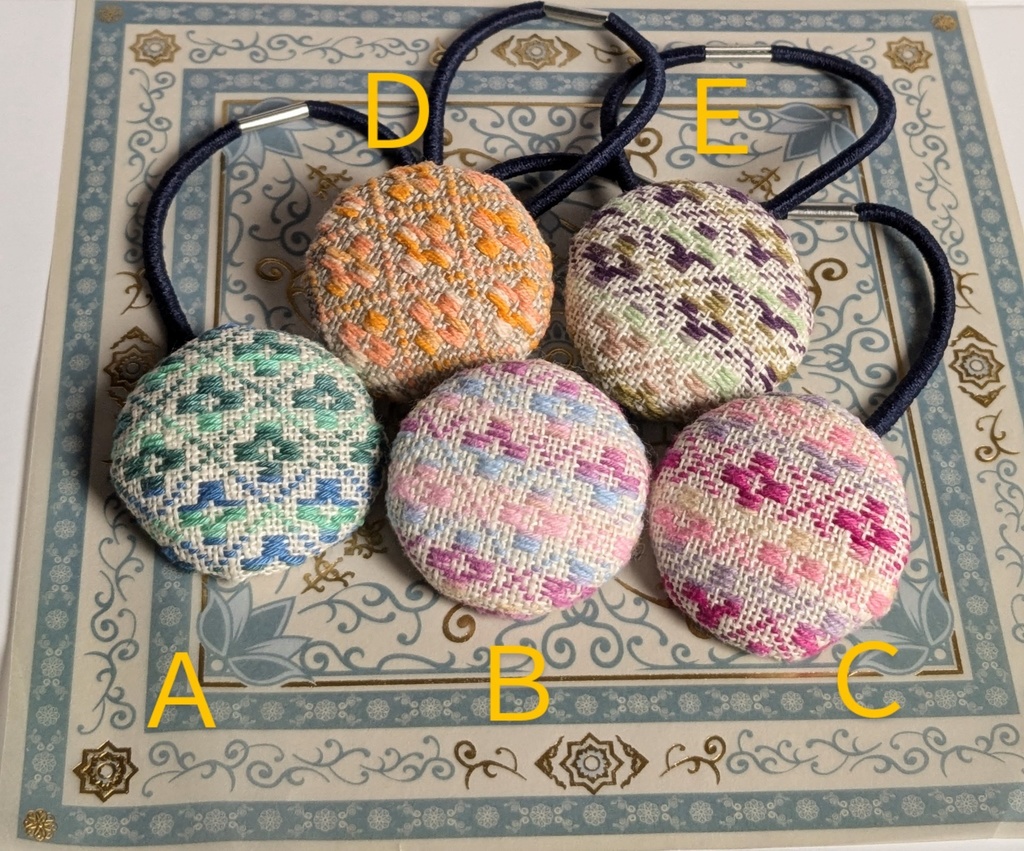 こぎん刺しヘアゴム