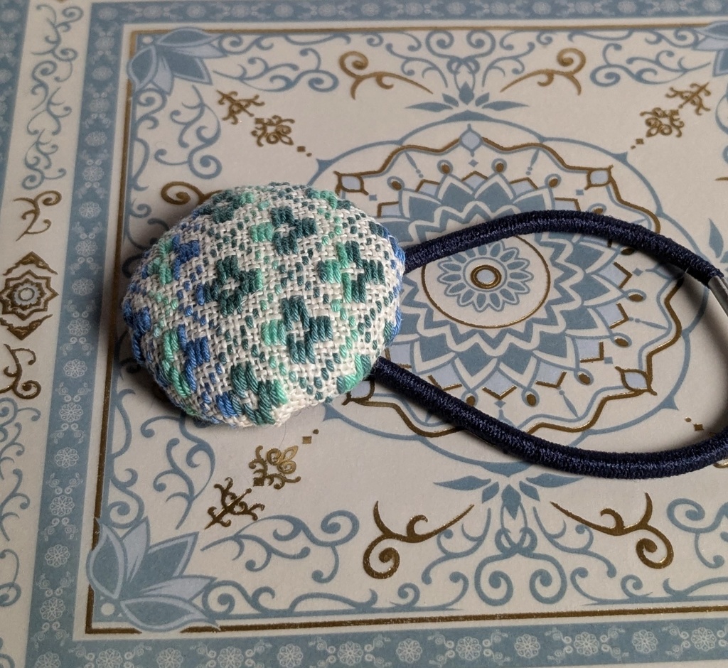 こぎん刺しヘアゴム