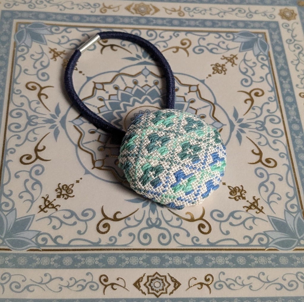 こぎん刺しヘアゴム