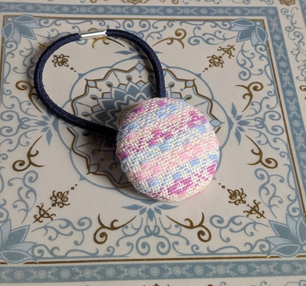 こぎん刺しヘアゴム