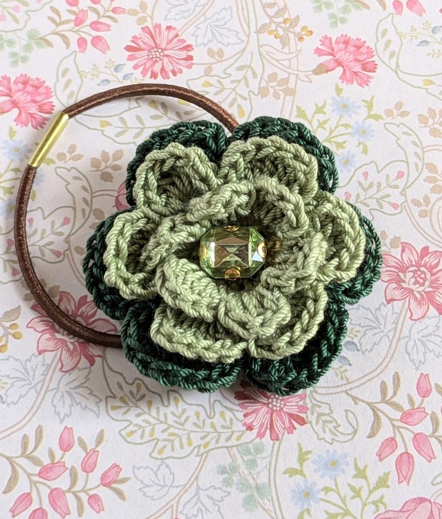 お花のヘアゴム(同色2個セット)