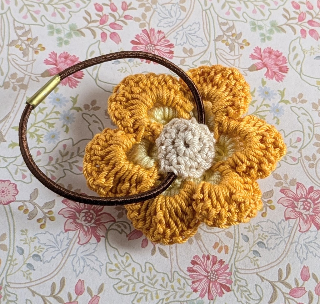 お花のヘアゴム(同色2個セット)