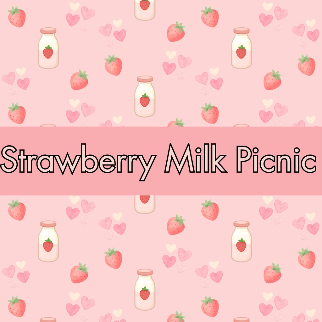 Strawberry Milk Picnic 単体素材　パステルピンク