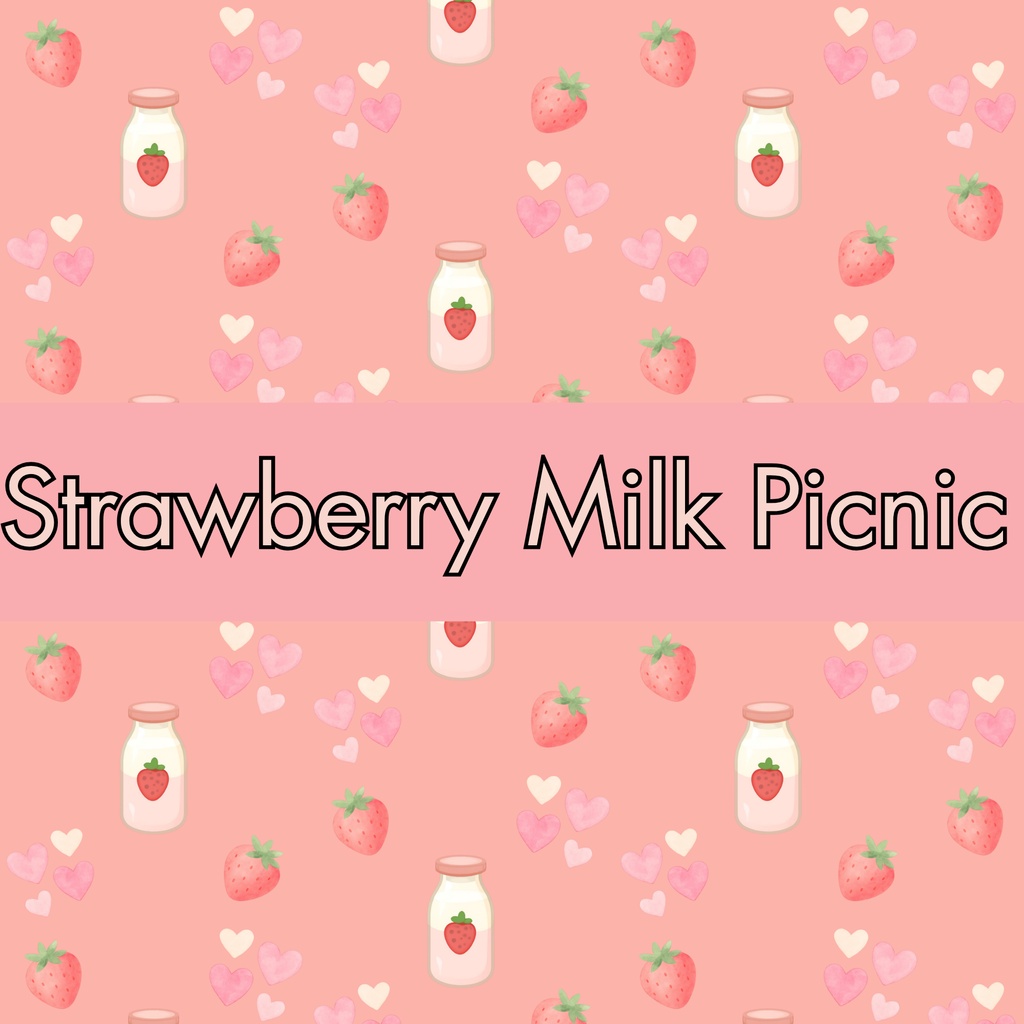  Strawberry Milk Picnic単品素材　ベリーレッド