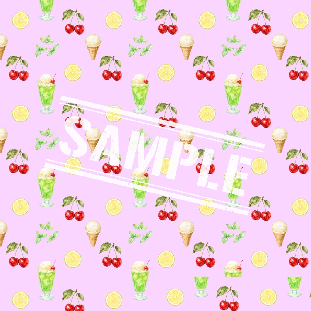melon soda & cherry パステルピンク