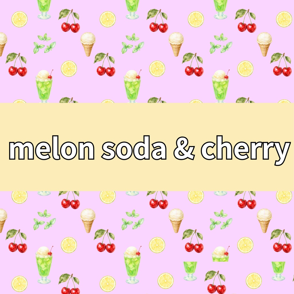 melon soda & cherry パステルピンク