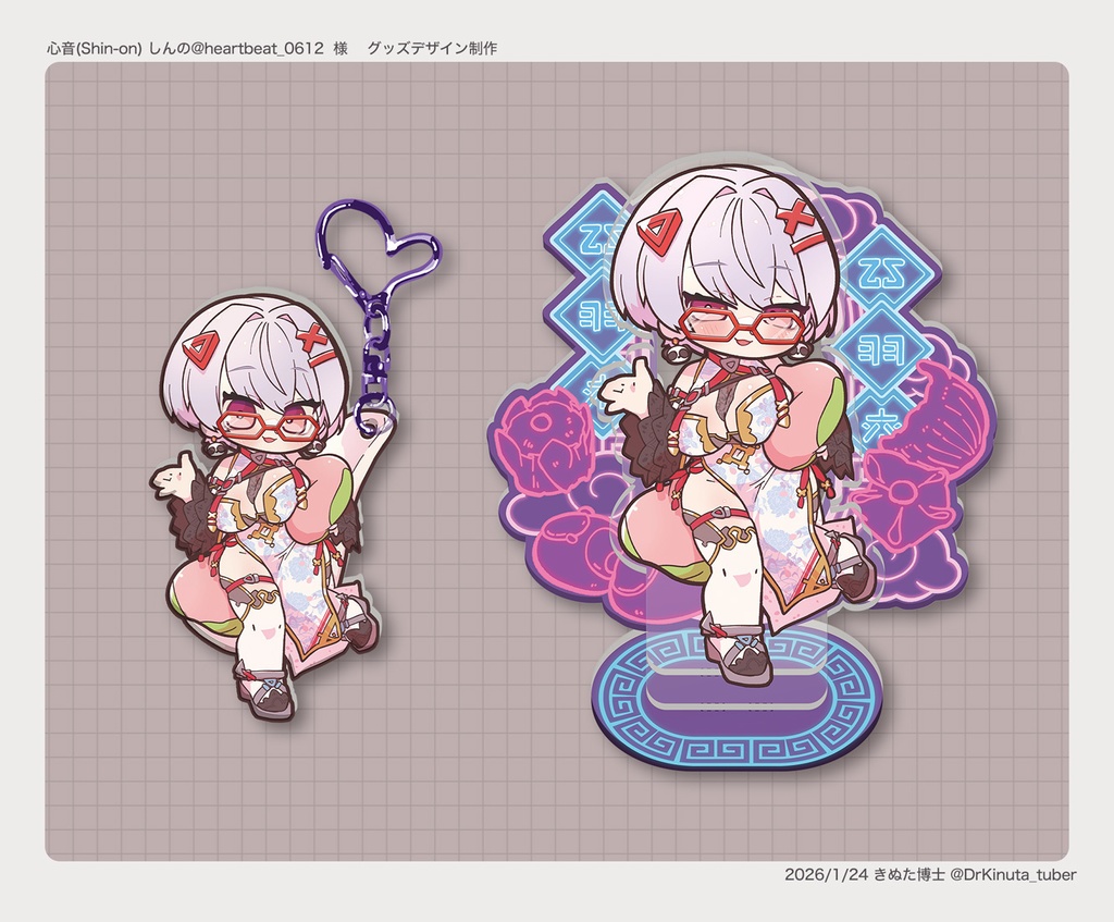 【ご依頼グッズ】乙羽衣乃音ちゃんアクキー＆ビッグアクスタ