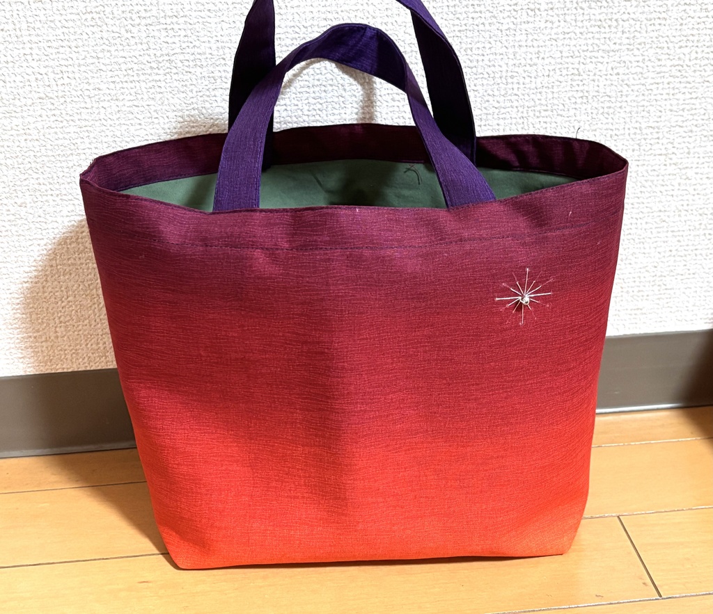 マチつきトートバッグ「予感」