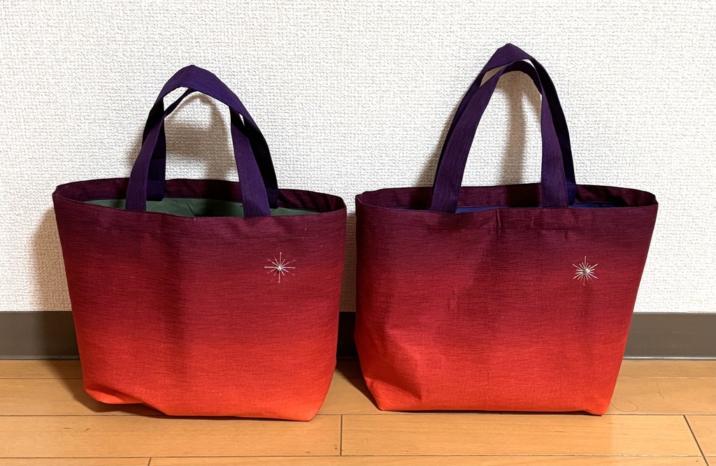 マチつきトートバッグ「予感」