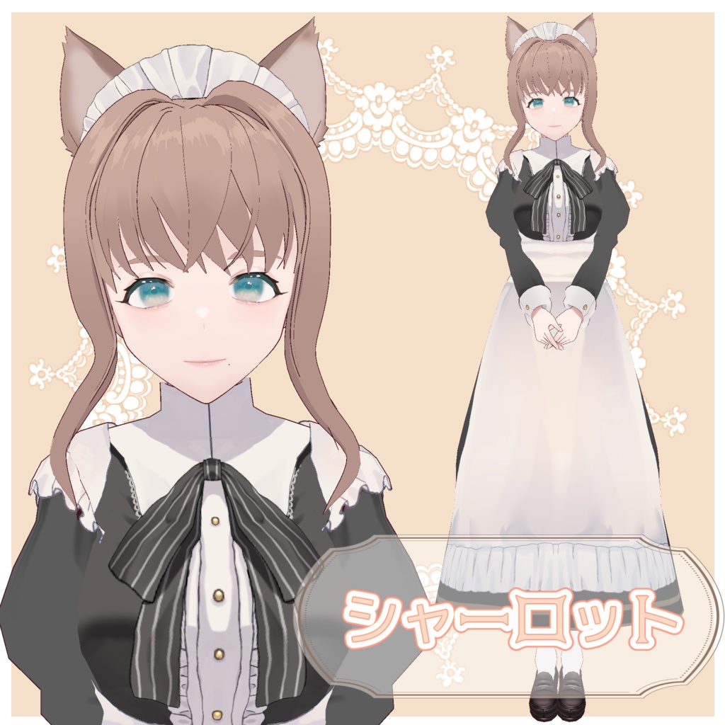 オリジナル3Dモデル「シャーロット」【vroid】