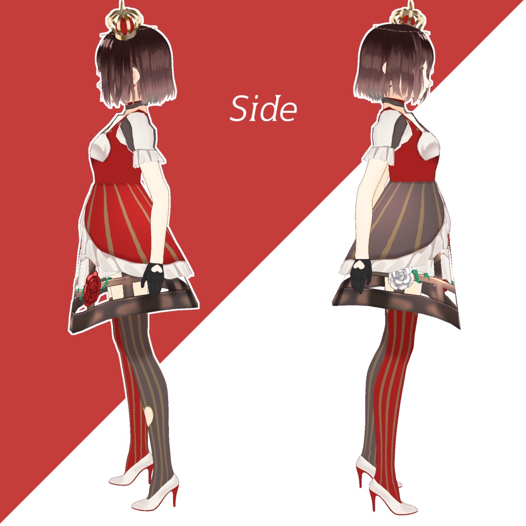 【vroid】ハートの女王衣装セット