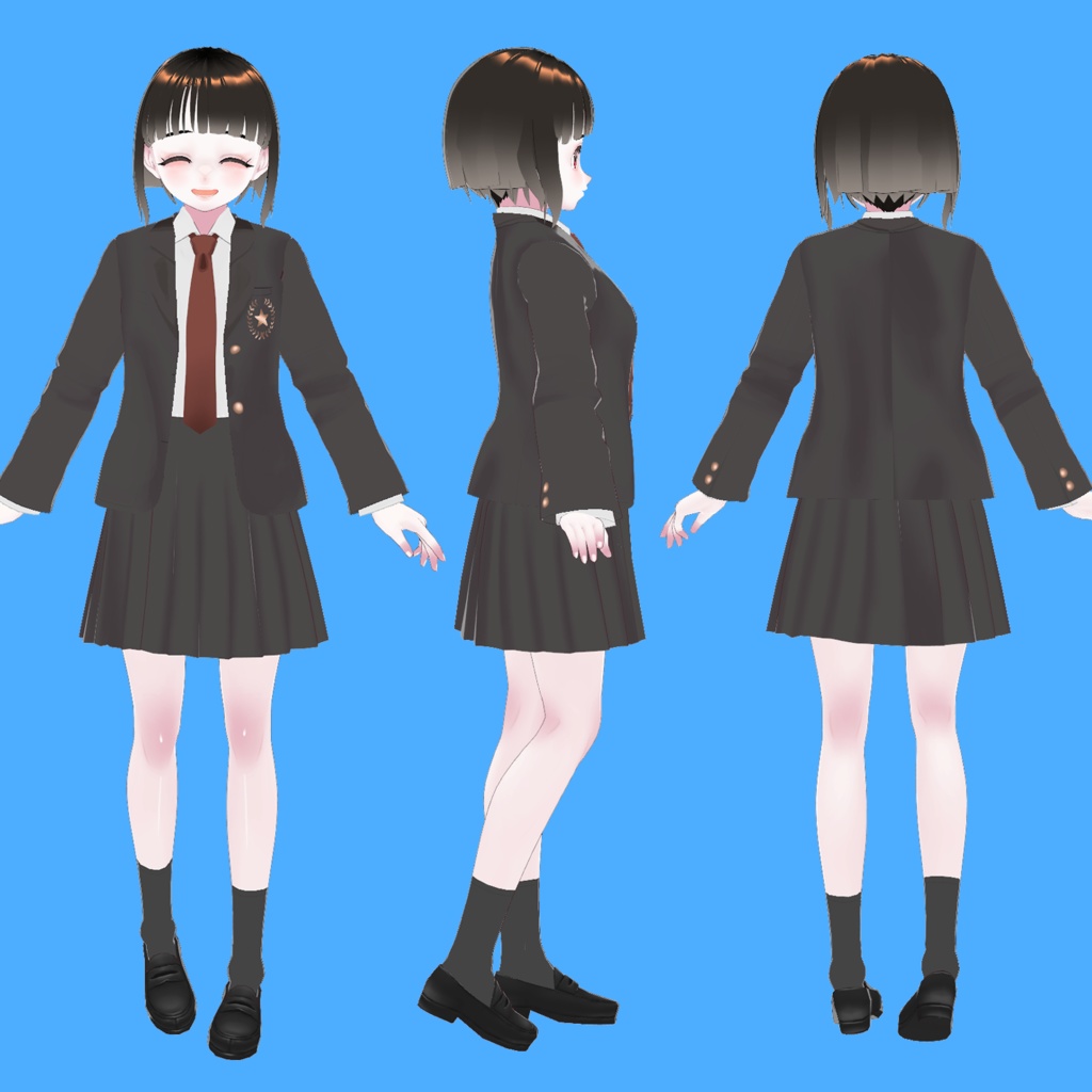 オリジナル3Dモデル「少女A」【vroid】