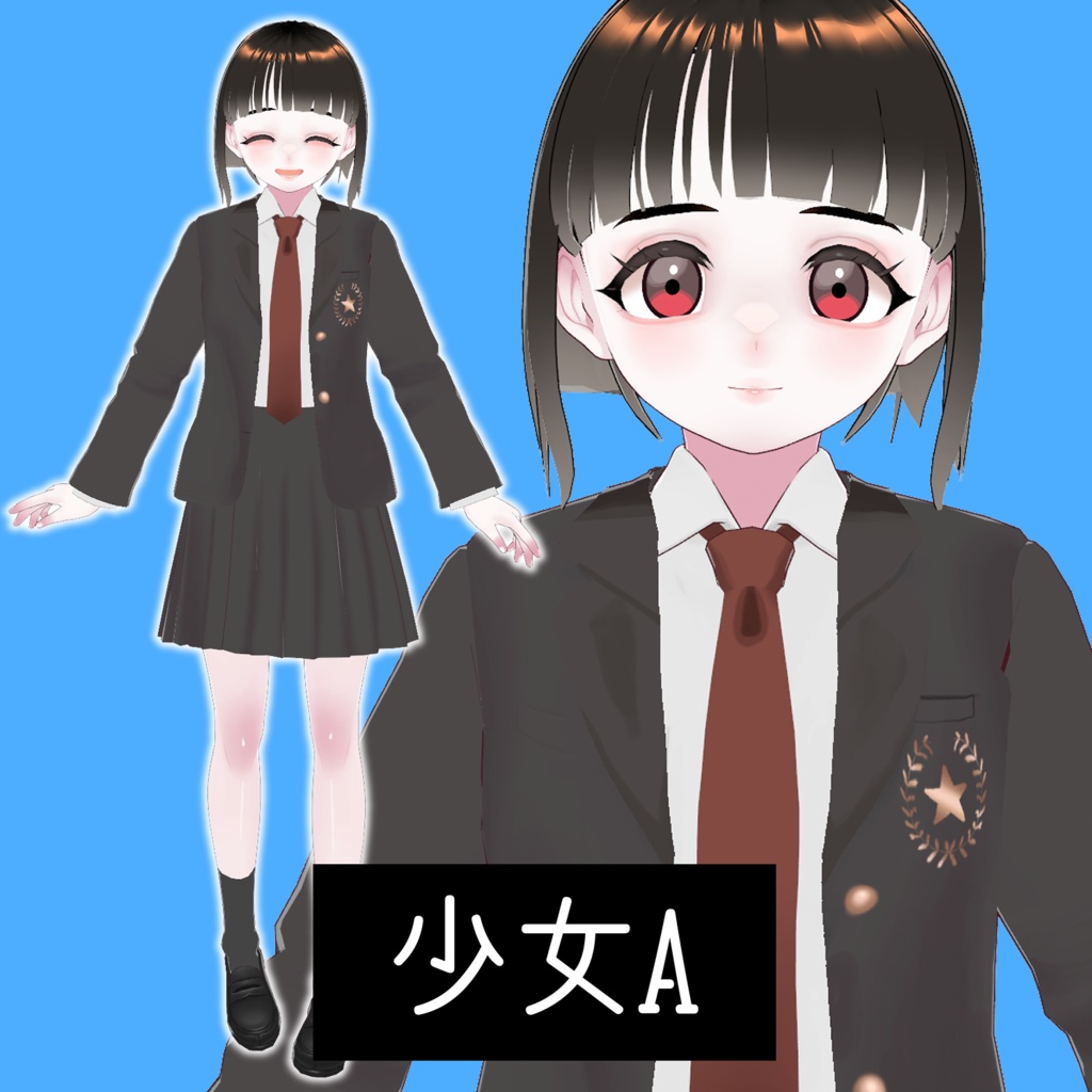 オリジナル3Dモデル「少女A」【vroid】