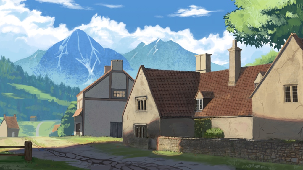 【背景】外国の田舎町