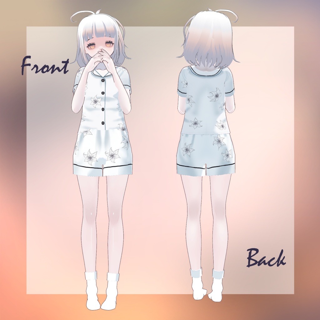 オリジナル3Dモデル「ゆめ」【vroid】